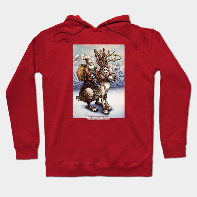 Kris Kringle and the Jackalope Hoodie by ChetArt